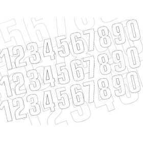 Numéro de course 4 BLACKBIRD 13x7cm blanc