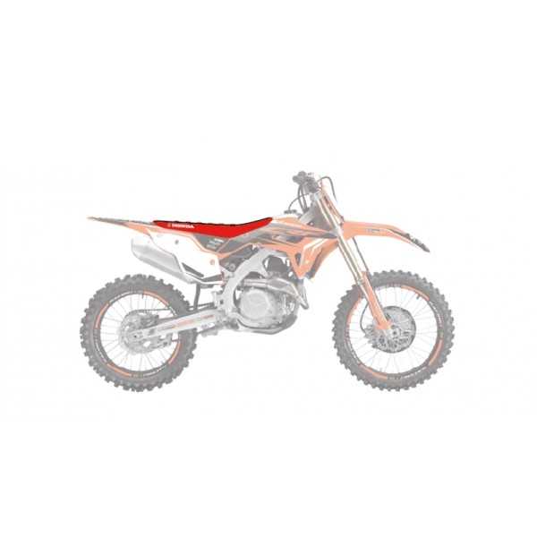 Housse de selle BLACKBIRD Double Grip 3 rouge/noir Honda CRF450R