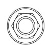 Ecrou à bride BOLT M6x1mm tête 10mm acier 10 pièces