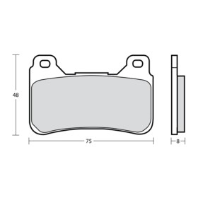 Plaquettes de frein BREMBO UPGRADE Type M488 Z04 - Racing