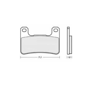 Plaquettes de frein BREMBO UPGRADE Type M518 Z04 - Racing