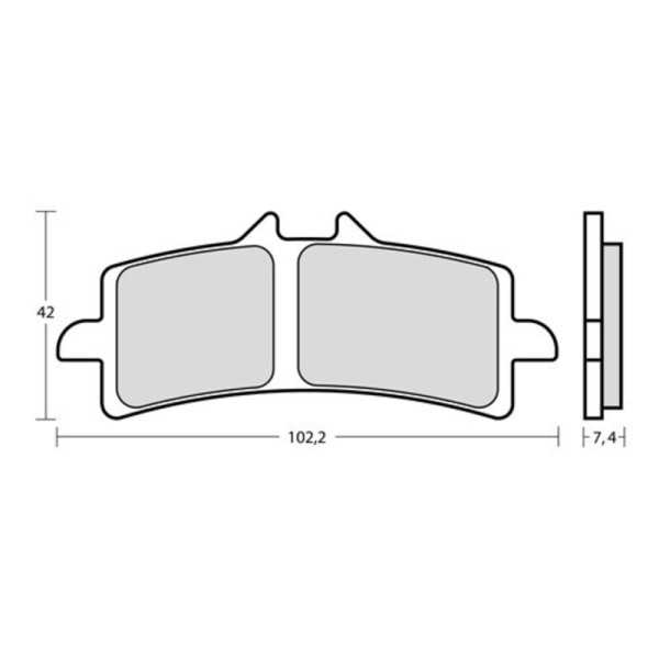 Plaquettes de frein BREMBO UPGRADE Type M497 Z03 - Endurance Racing