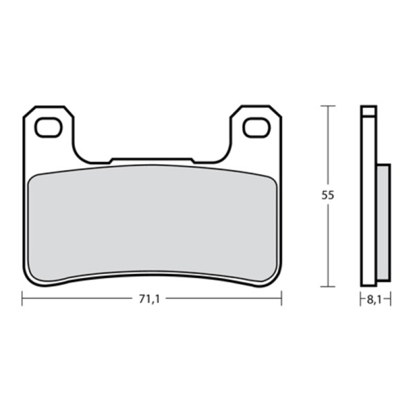 JEU PLAQUETTE DE FREIN BREMBO Z10 TYPE F M518 1000 GSXR -11 ZX10R 08-15