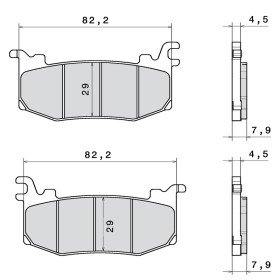Plaquettes de frein BREMBO métal fritté - M588Z03