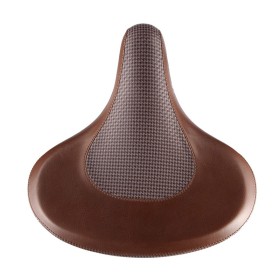 Selle VELO Cruiser sans ressort cuir brun / texture toile