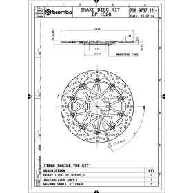 Paire de disques de frein BREMBO UPGRADE - SUPERSPORT - 208973711