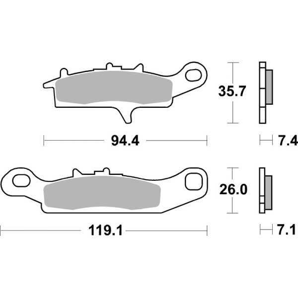 Plaquettes de frein BREMBO Off-Road métal fritté - 07KA25SX