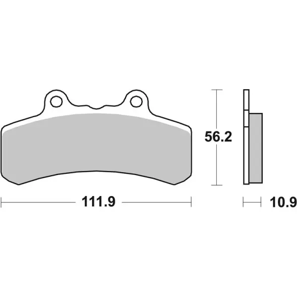 Plaquettes de frein BREMBO route carbone céramique - 07HD1109