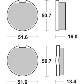 Plaquettes de frein BREMBO route carbone céramique - 07KA0328
