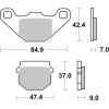 Plaquettes de frein BREMBO Off-Road métal fritté - 07KA07SX