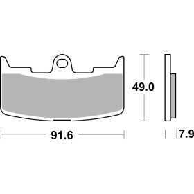 Plaquettes de frein BREMBO route métal fritté - 07GR68SA