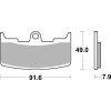 Plaquettes de frein BREMBO route métal fritté - 07GR68SA