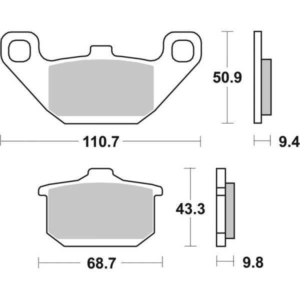 Plaquettes de frein BREMBO route métal fritté - 07KA08SA