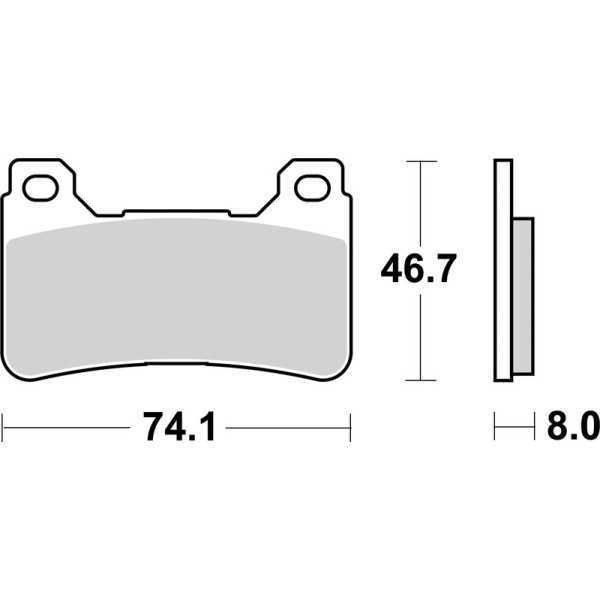 Plaquettes de frein BREMBO route métal fritté - 07HO50SA