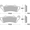 Plaquettes de frein BREMBO route métal fritté - 07HO52SP