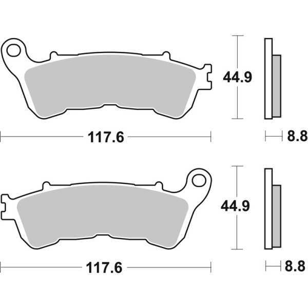Plaquettes de frein BREMBO route métal fritté - 07HO57LA
