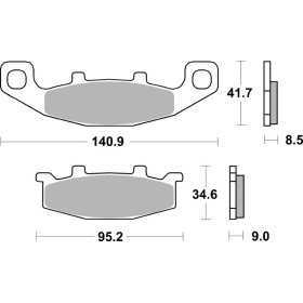 Plaquettes de frein BREMBO route métal fritté - 07KA09SP