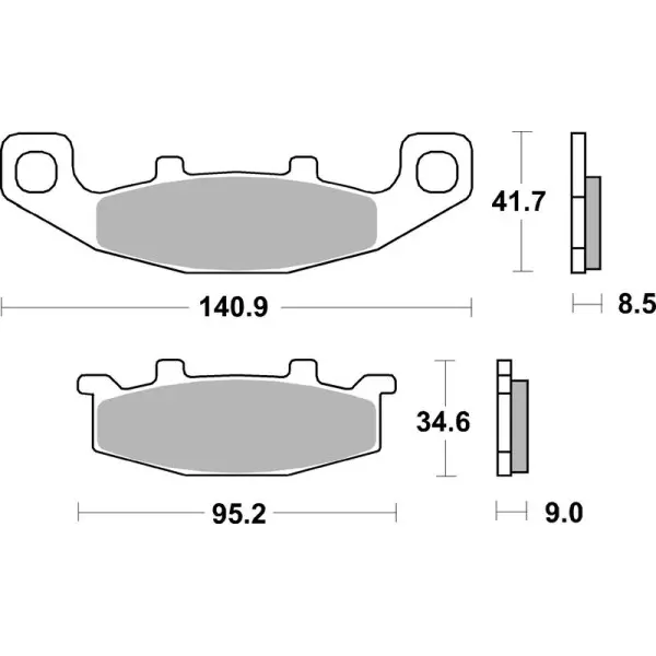 Plaquettes de frein BREMBO route métal fritté - 07KA09SP