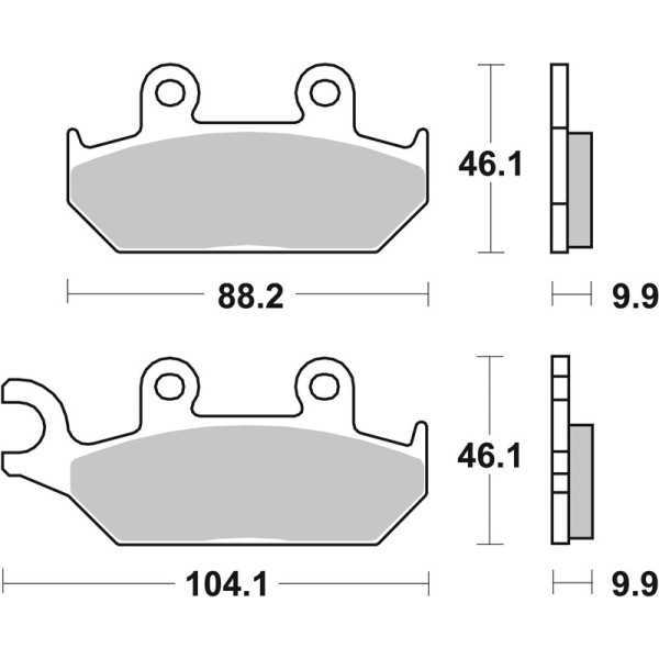 Plaquettes de frein BREMBO route carbone céramique - 07YA2508