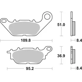 Plaquettes de frein BREMBO route carbone céramique - 07YA28CC