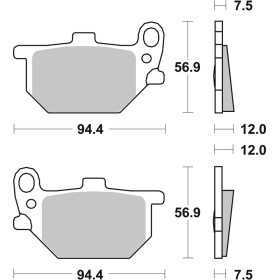 Plaquettes de frein BREMBO route carbone céramique - 07YA0713