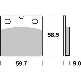 Plaquettes de frein BREMBO route carbone céramique - 07BB2307