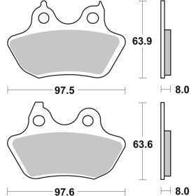 Plaquettes de frein BREMBO route métal fritté - 07HD18SP
