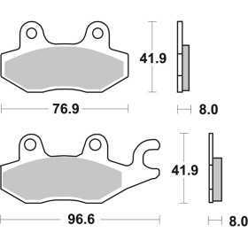 Plaquettes de frein BREMBO Off-Road métal fritté - 07YA22SD