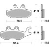 Plaquettes de frein BREMBO Scooter métal fritté - 07060XS