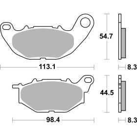 Plaquettes de frein BREMBO route métal fritté - 07YA52SA