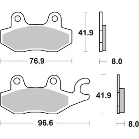 Plaquettes de frein BREMBO route métal fritté - 07YA22SP