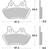 Plaquettes de frein BREMBO route métal fritté - 07HD16SA