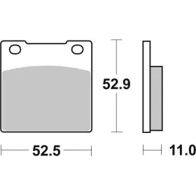 Plaquettes de frein BREMBO route carbone céramique - 07HO0712