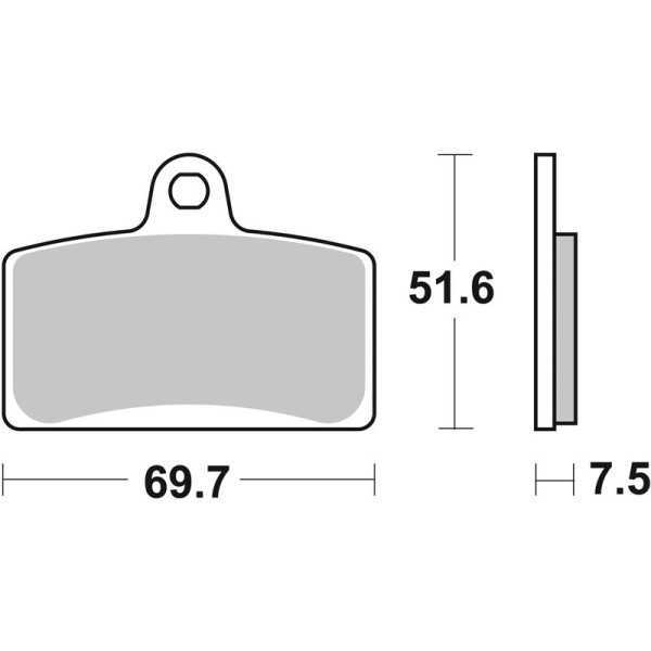 Plaquettes de frein BREMBO route métal fritté - 07GR72SA