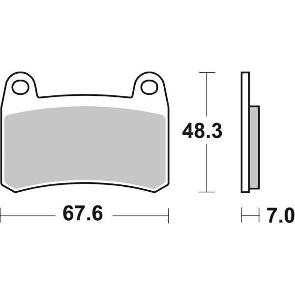 Plaquettes de frein BREMBO route métal fritté - 07GR83SA