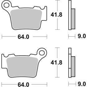 Plaquettes de frein BREMBO Off-Road métal fritté - 07BB27SD