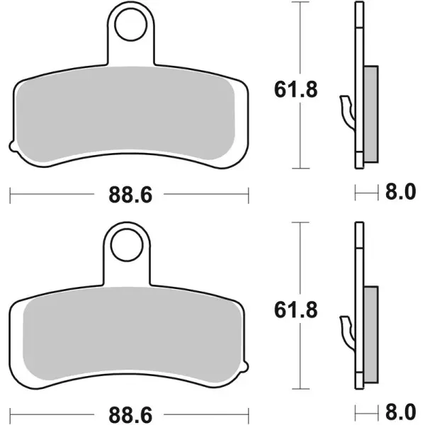 Plaquettes de frein BREMBO route métal fritté - 07HD15SA