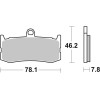 Plaquettes de frein BREMBO route/sport métal fritté - 07GR06SR