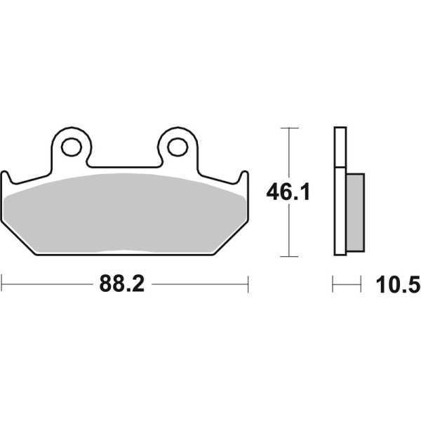 Plaquettes de frein BREMBO route carbone céramique - 07HO3509
