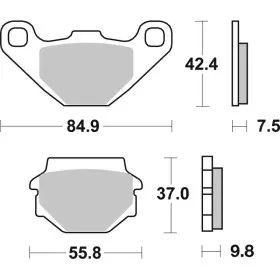 Plaquettes de frein BREMBO Off-Road métal fritté - 07KS04SD