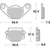 Plaquettes de frein BREMBO Off-Road métal fritté - 07KS04SD