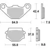 Plaquettes de frein BREMBO Off-Road métal fritté - 07KS04SD