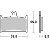 Plaquettes de frein BREMBO carbone céramique - 07SU14RC
