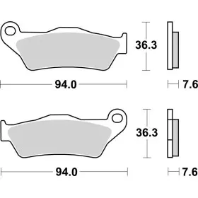 Plaquettes de frein BREMBO Scooter métal fritté - 07001XS