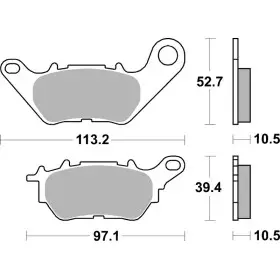Plaquettes de frein BREMBO route carbone céramique - 07YA53CC