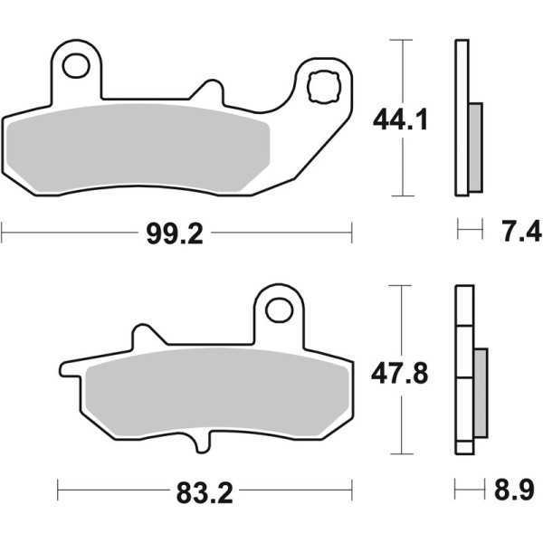 Plaquettes de frein BREMBO route métal fritté - 07SU17SP