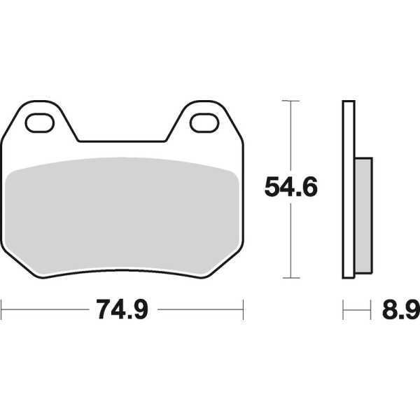 Plaquettes de frein BREMBO route carbone céramique - 07BB2507
