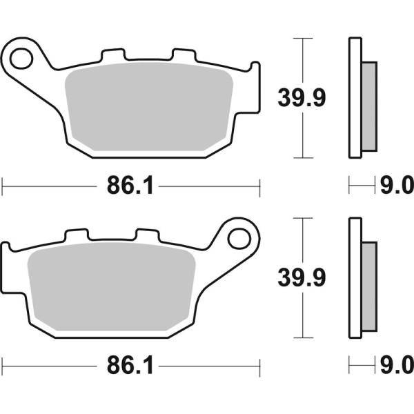 Plaquettes de frein BREMBO route métal fritté - 07HO53SP
