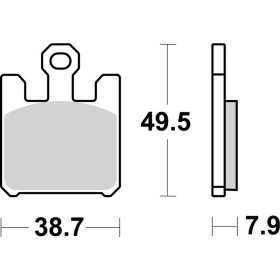 Plaquettes de frein BREMBO route métal fritté - 07SU26SA