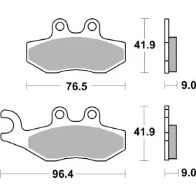 Plaquettes de frein BREMBO Scooter métal fritté - 07056XS